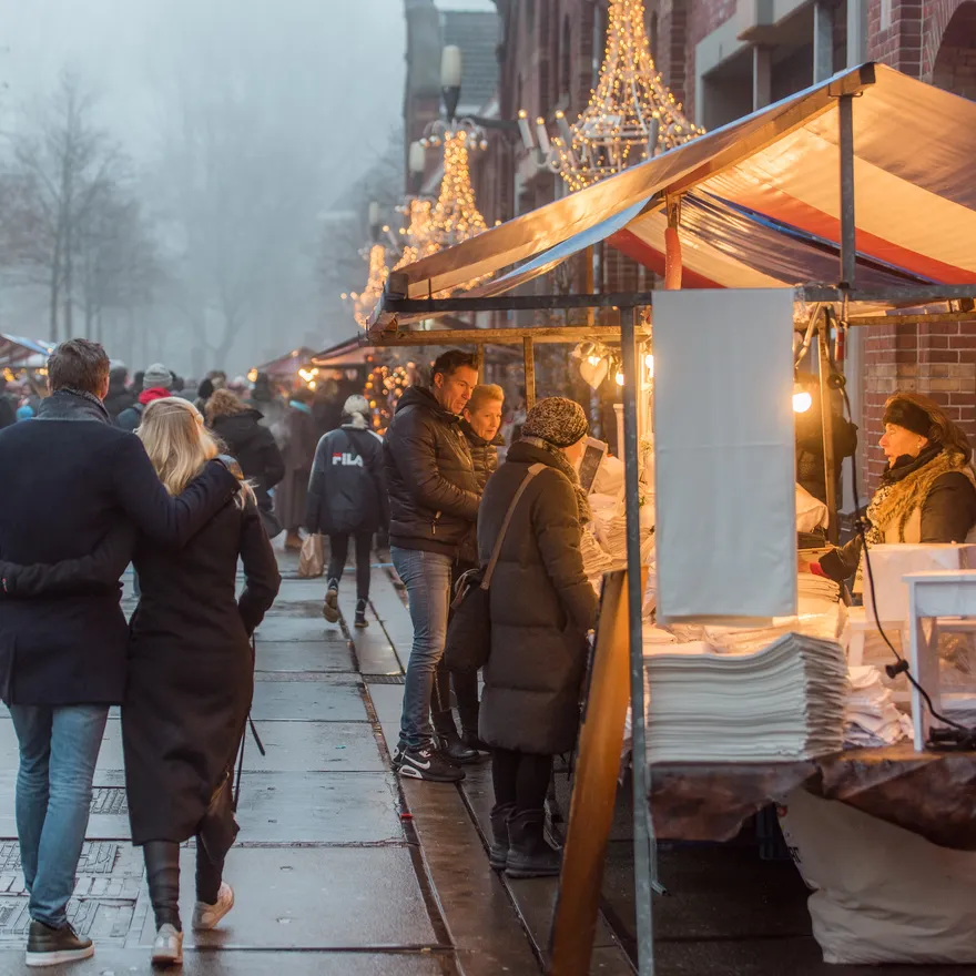 People shopping at the market