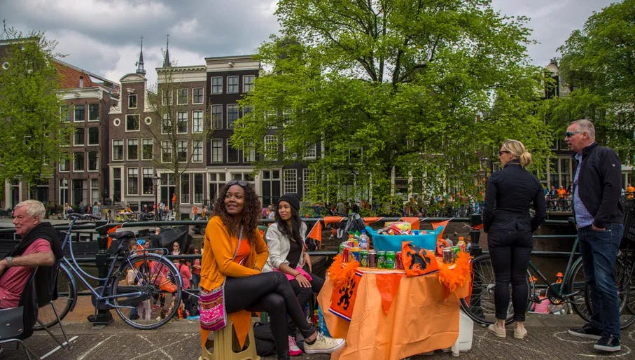 First King's Day. Hundreds of thousands celebrate the festival in the capital of the Netherlands.
