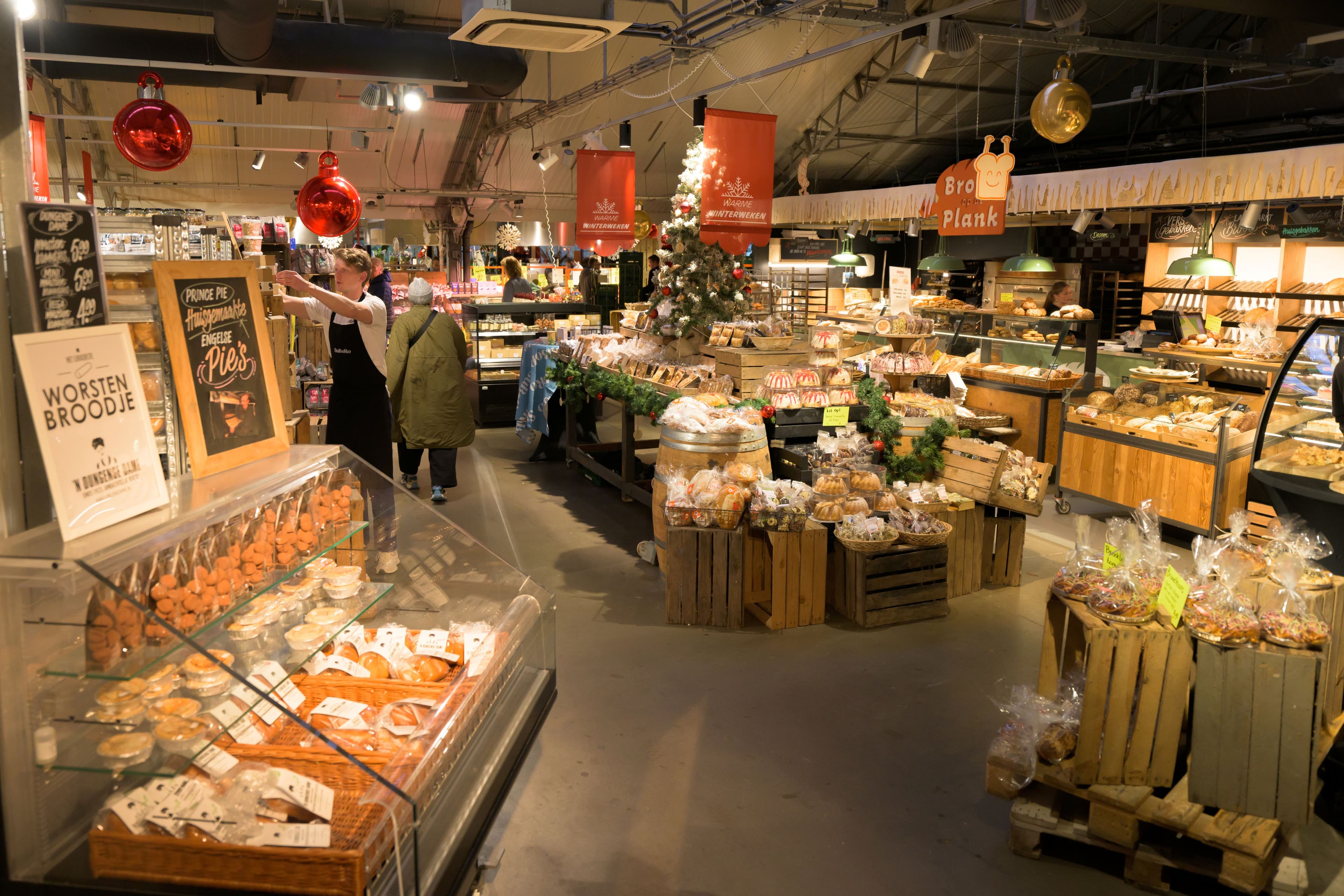 Versmarkt omgetoverd tot kerstmarkt