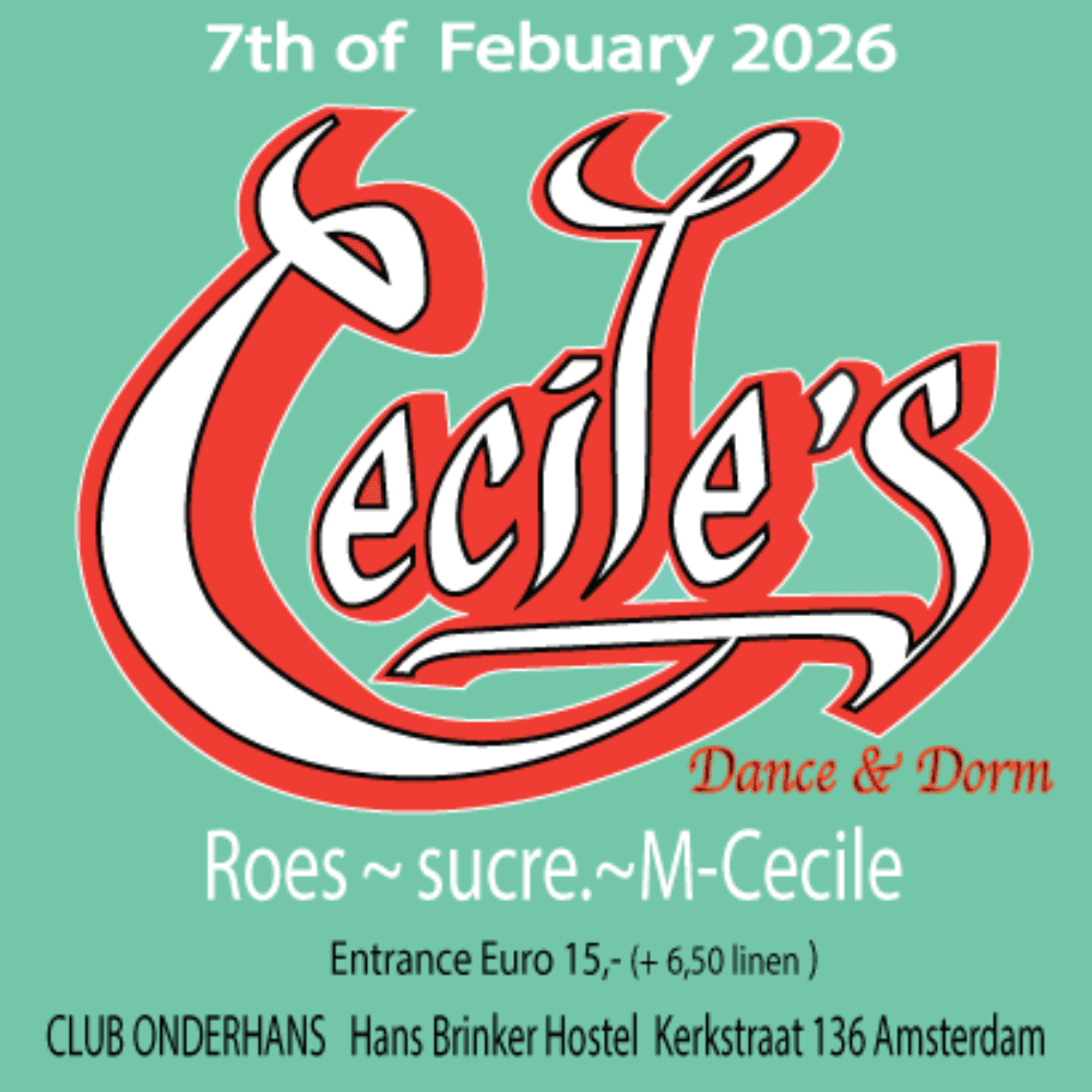Na een zeer geslaagde eerste editie keert M-Cecile op zaterdag 7 februari terug naar Onderhans voor een nieuwe 'CECILE’S Clubnight'. Dit is een avond die terug gaat naar de essentie: sound, sweat and deep grooves. Dompel je onder in een warme en intieme sfeer op een altijd gezellige dansvloer.  Gastvrouw en house-pionier M-Cecile (dj sinds 1992) staat bekend om haar unieke mix van ritme en melodie welke is gevoed door haar klassiekmuzikale achtergrond, speelde drums, percussie en piano. Dankzij haar fijngevoeligheid voor composities, weeft ze eclectische, groovy, funky, techy house-tunes aaneen tot een meeslepende muzikale reis.