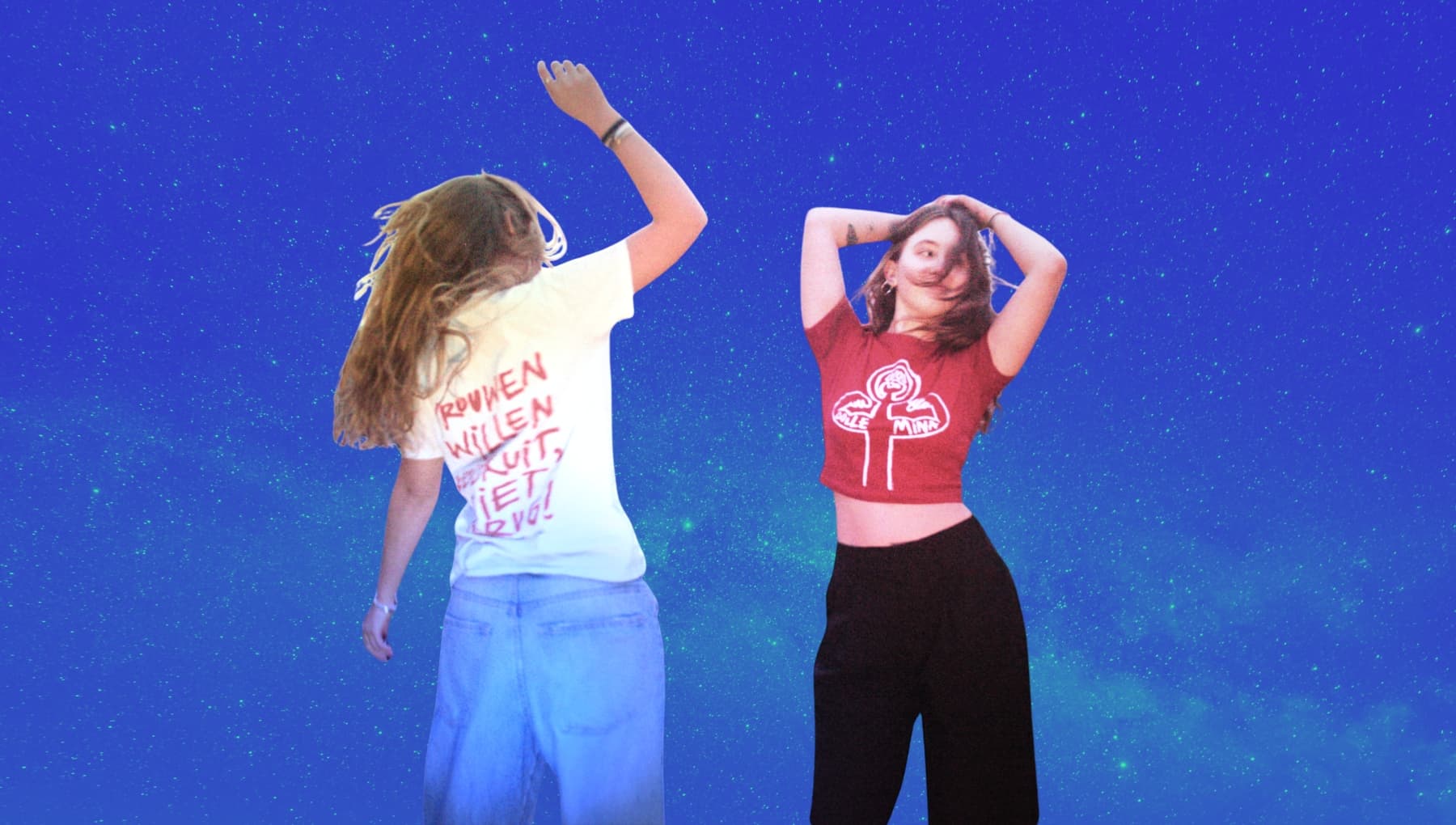 Vrouwen dansen in vrijheid de nacht in