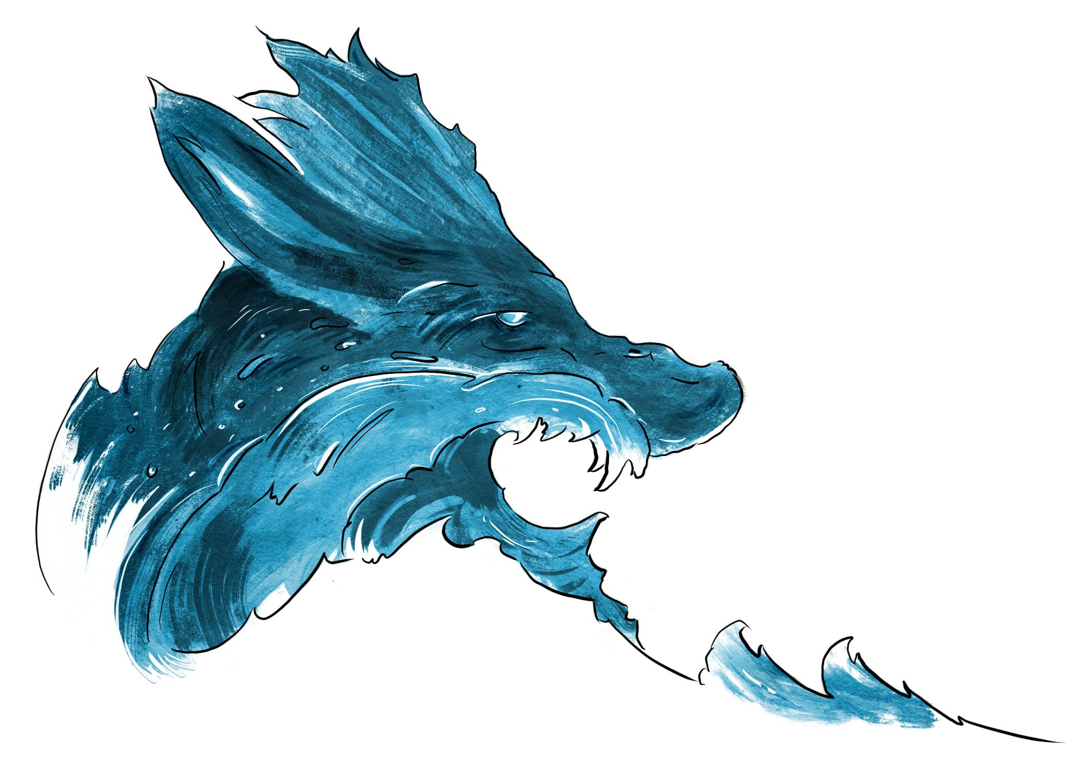 Tekening Waterwolf