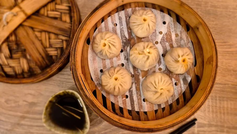 Steamed dumplings at Nanxiang Soup Dumplings