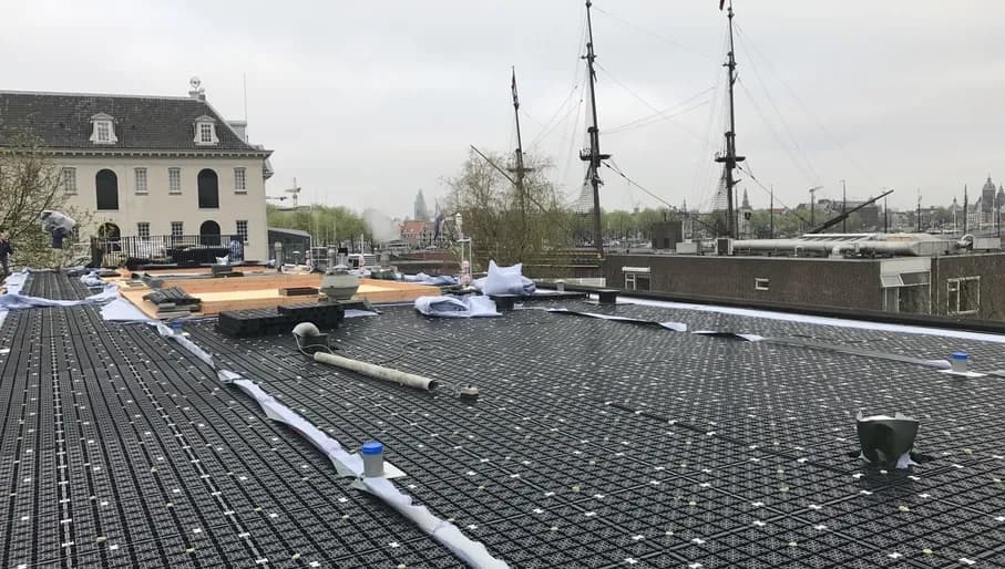 Permavoid smart roof company pitch installation for circular water management.