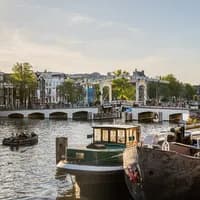 The Skinny Bridge (Magere Brug) over the Amstel river.