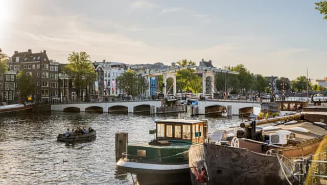 The Skinny Bridge (Magere Brug) over the Amstel river.
