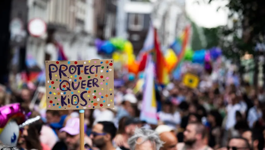Protest at Pride Walk