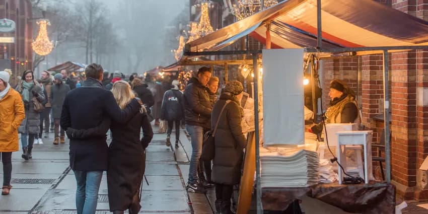 People shopping at the market