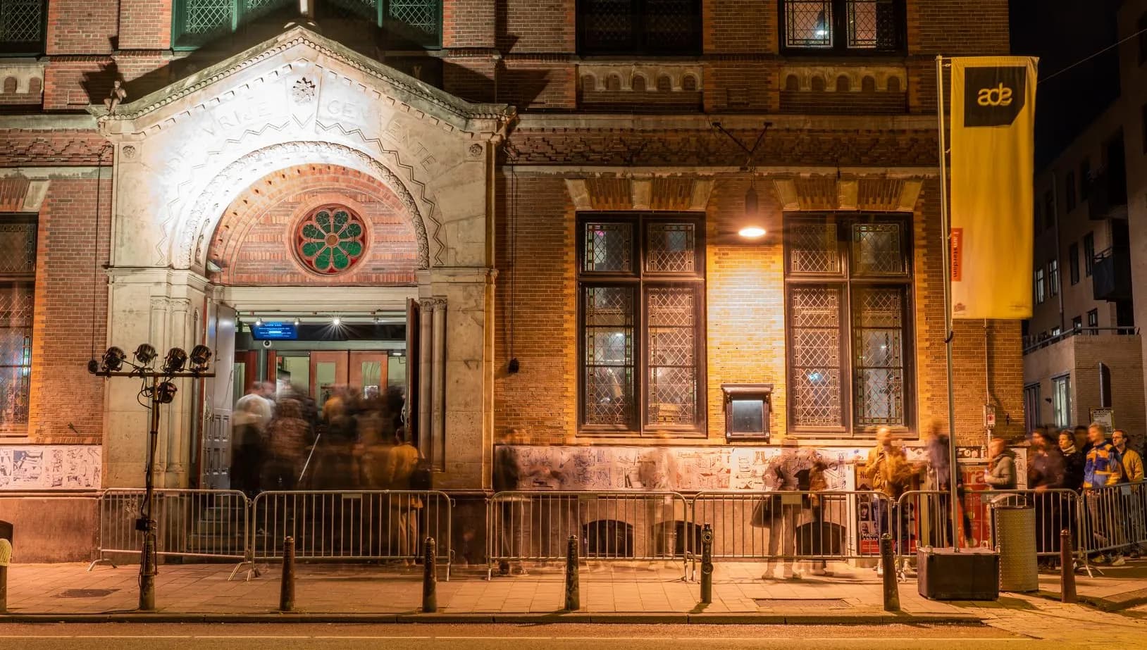 People in line for Paradiso during Amsterdam Dance Event (ADE) 2022.
