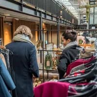 People shopping at the 24H West Vintage shop