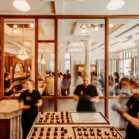 Interior and cookies on display at Van Stapele Koekmakerij