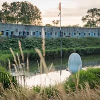 The defense wall of Fort Vijfhuizen in the Haarlemmermeer.