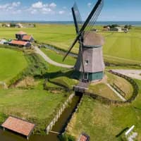 Visitors center 'De Breek molen' (mill) in Oosthuizen.