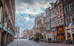 Christmas decorations at the Utrechtsestraat shopping street