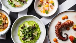 Dishes at ARCA Portuguese restaurant in the art'otel