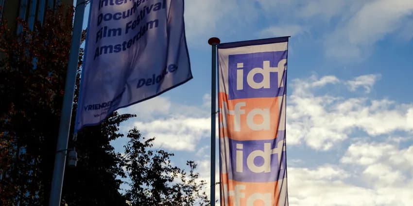 International Documentary Film Festival Amsterdam flags Leidseplein