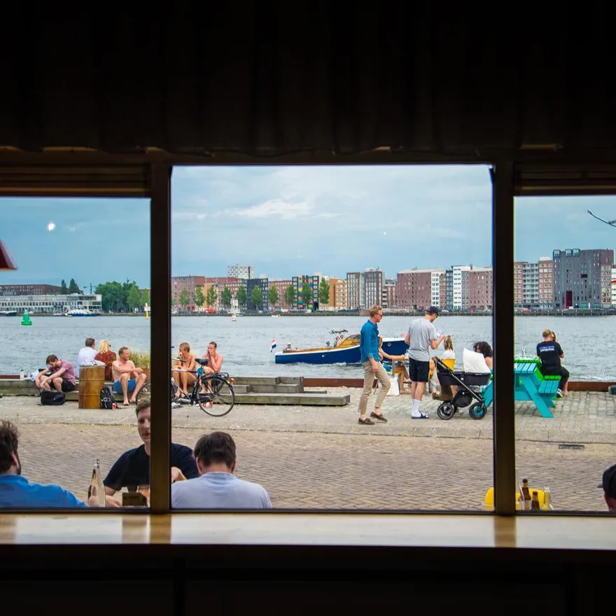 FC Hyena cinema restaurant terrace in Summer