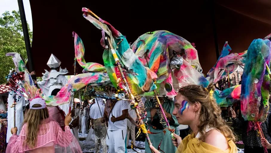 De octopus voor de kinder beeldenroute op landjuweel