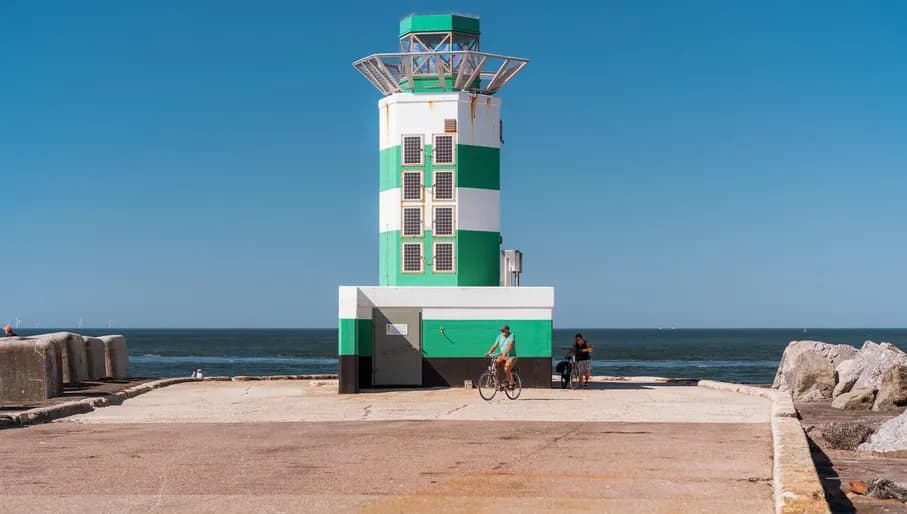 Lighthouse at Zuidpier IJmuiden.