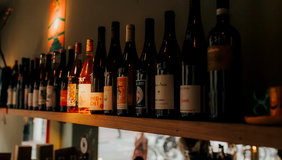 wine rack at Bar Babar