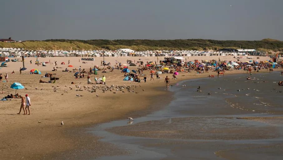 people at the Zuidpier beach