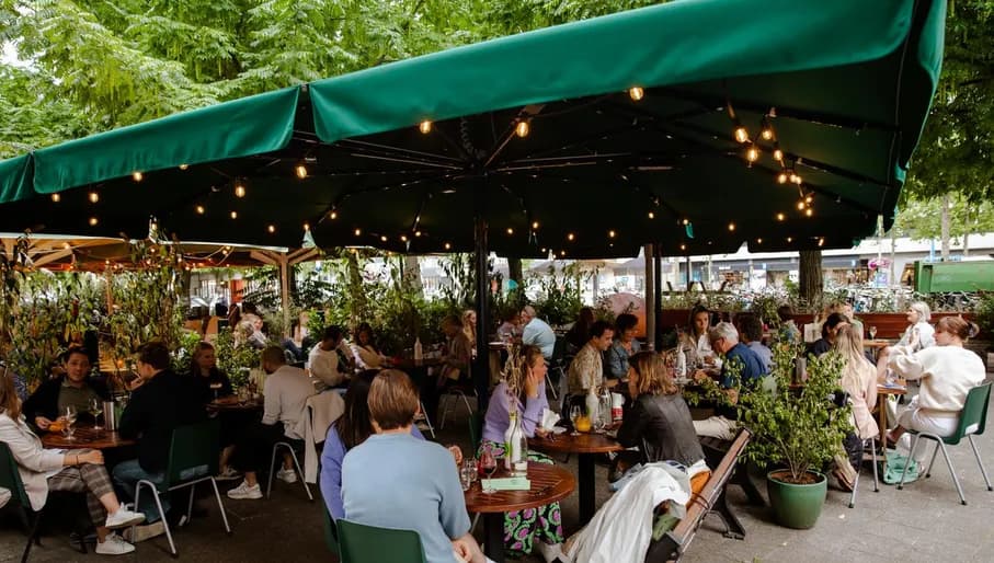 Terrace of restaurant Alba