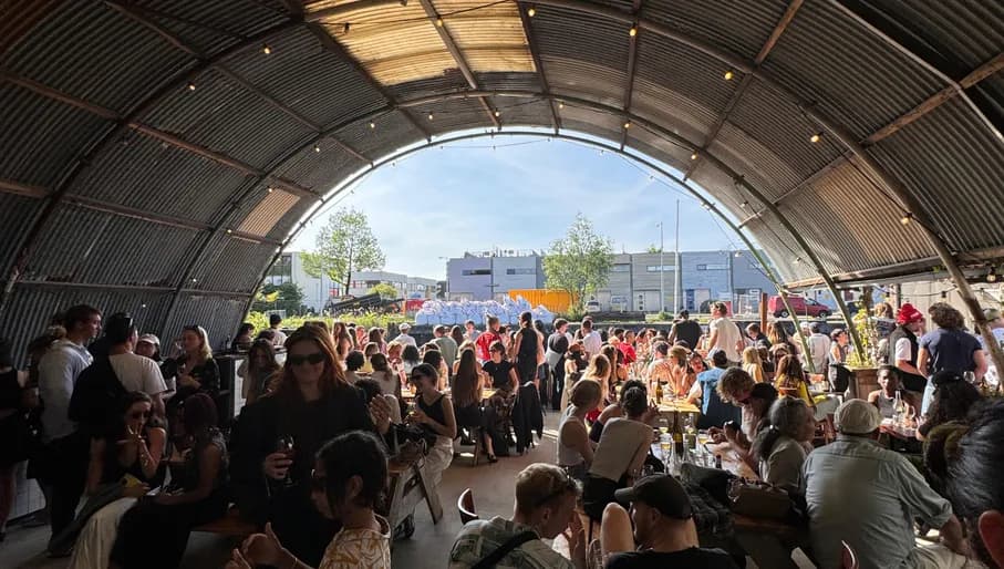 bar space with people