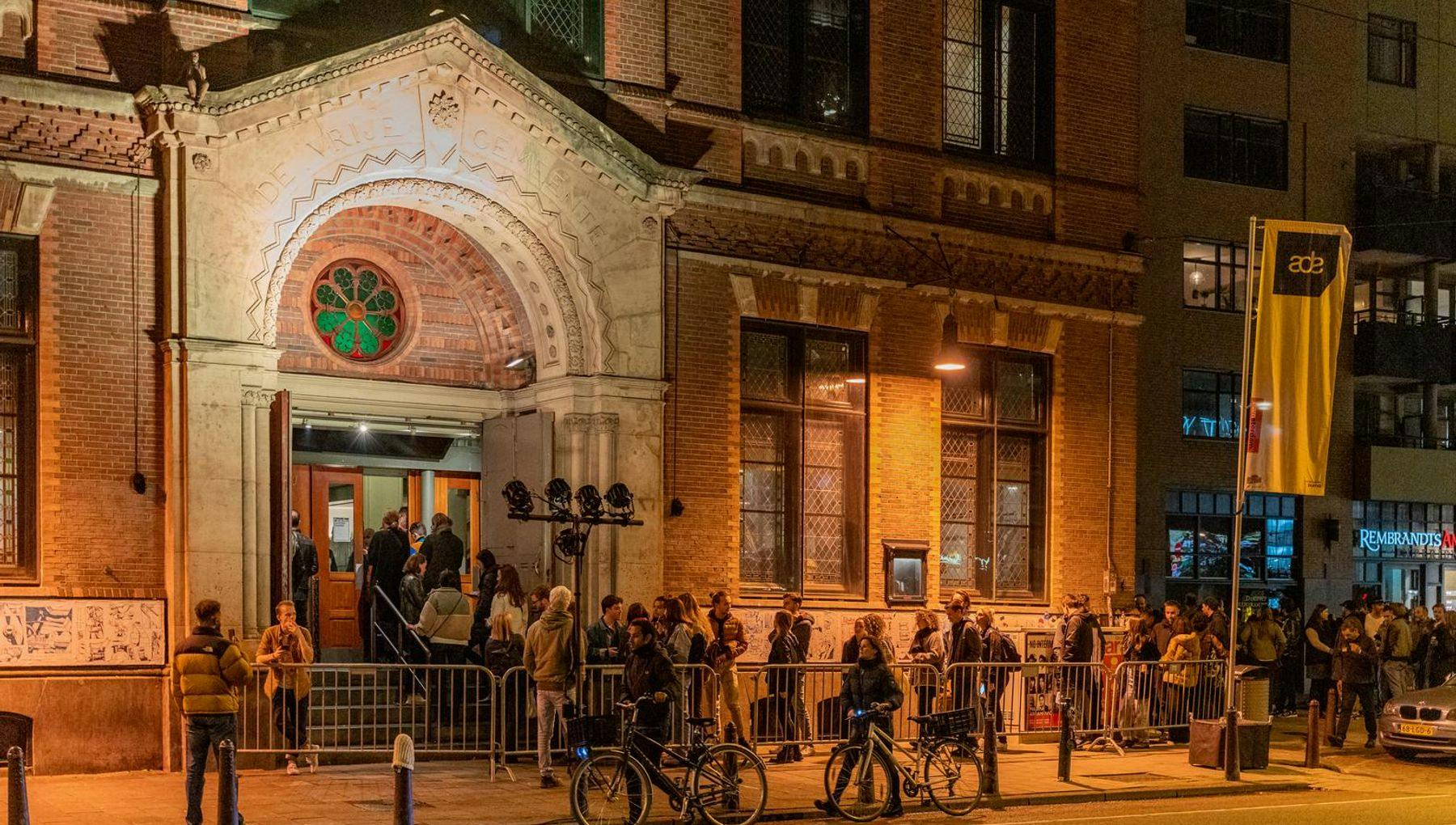 People in line for Paradiso during Amsterdam Dance Event (ADE) 2022.