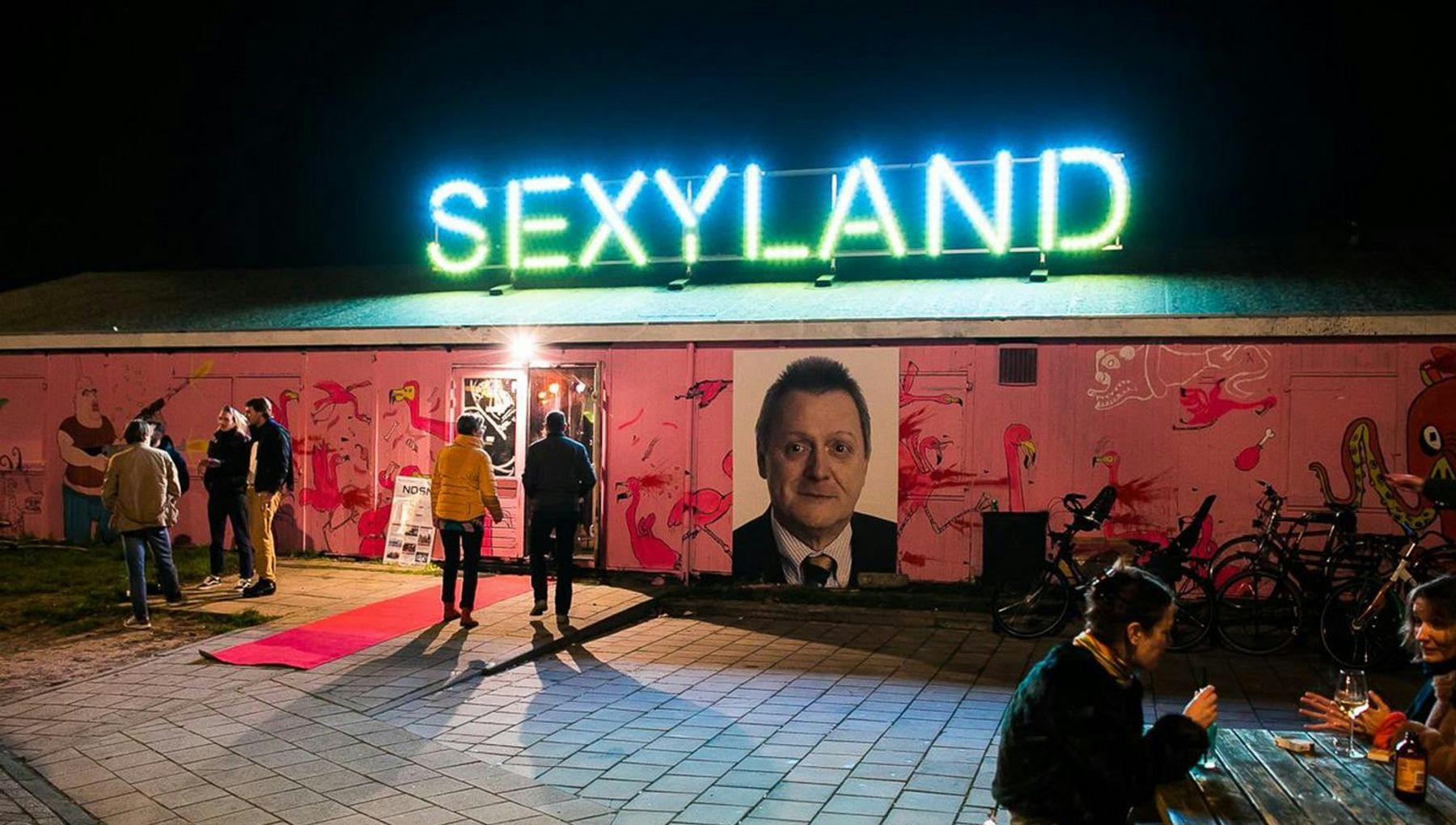 Sexyland exteriors at night