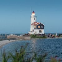 The lighthouse on the island of Marken.