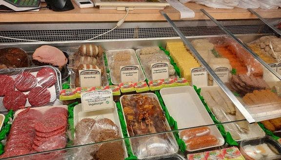 Delicious products on display at Snack Bar Constantijn