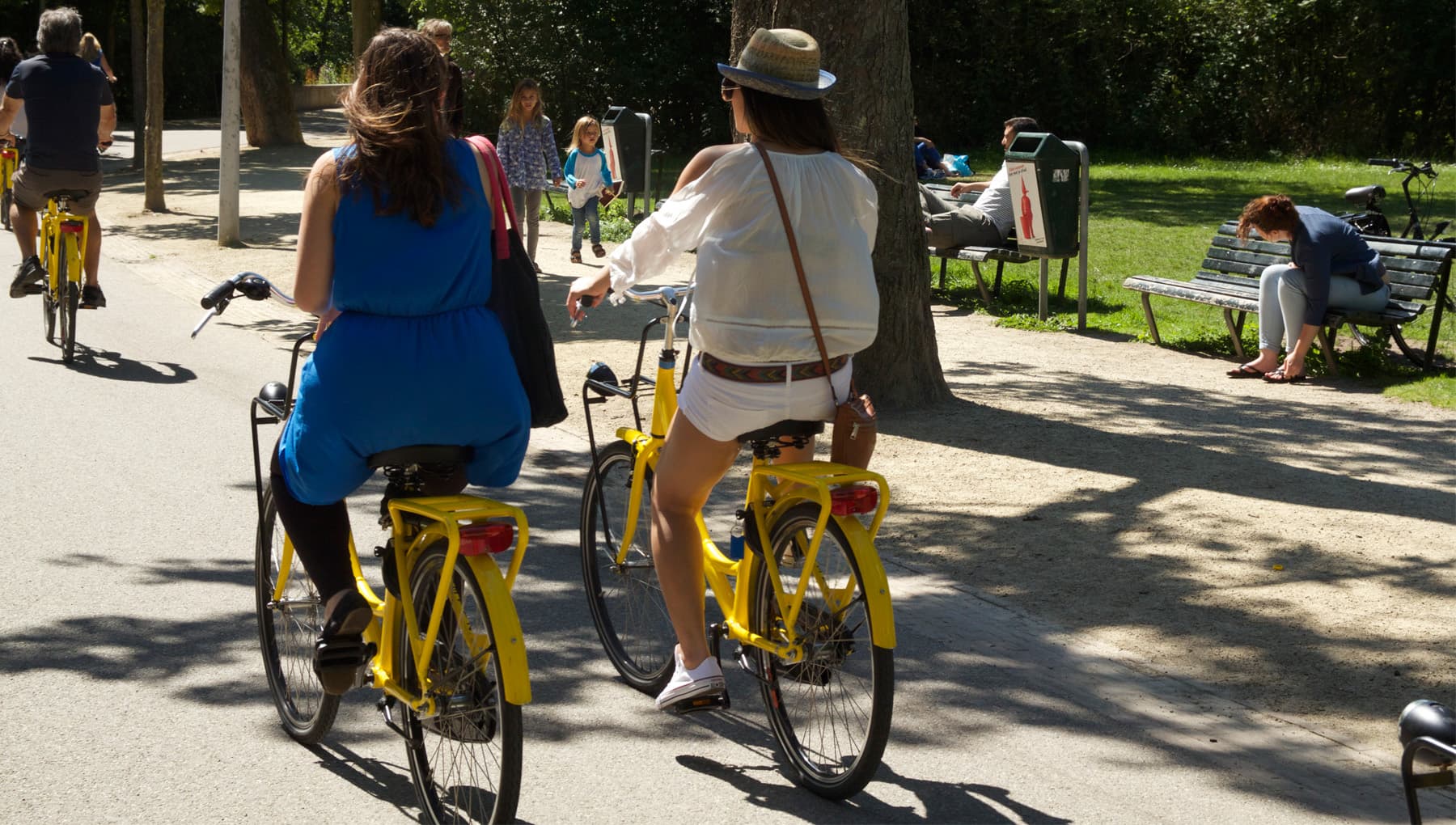 Two Yellow Bikes in Vondelpark