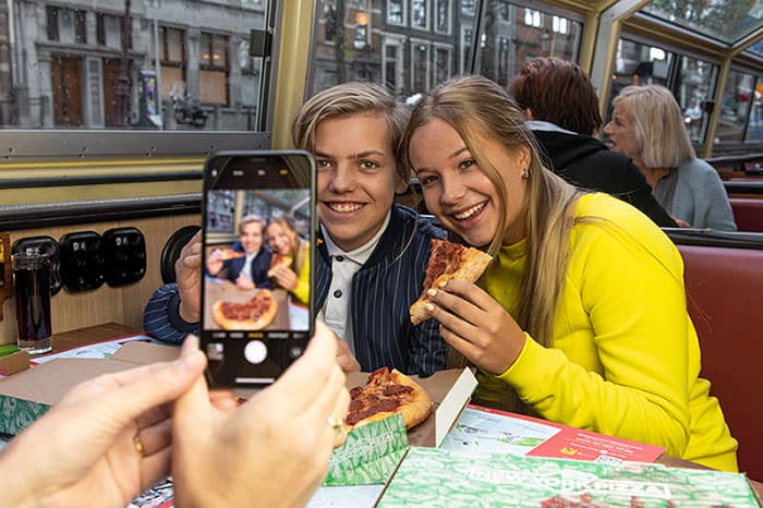 Pizza Cruise Amsterdam with kids