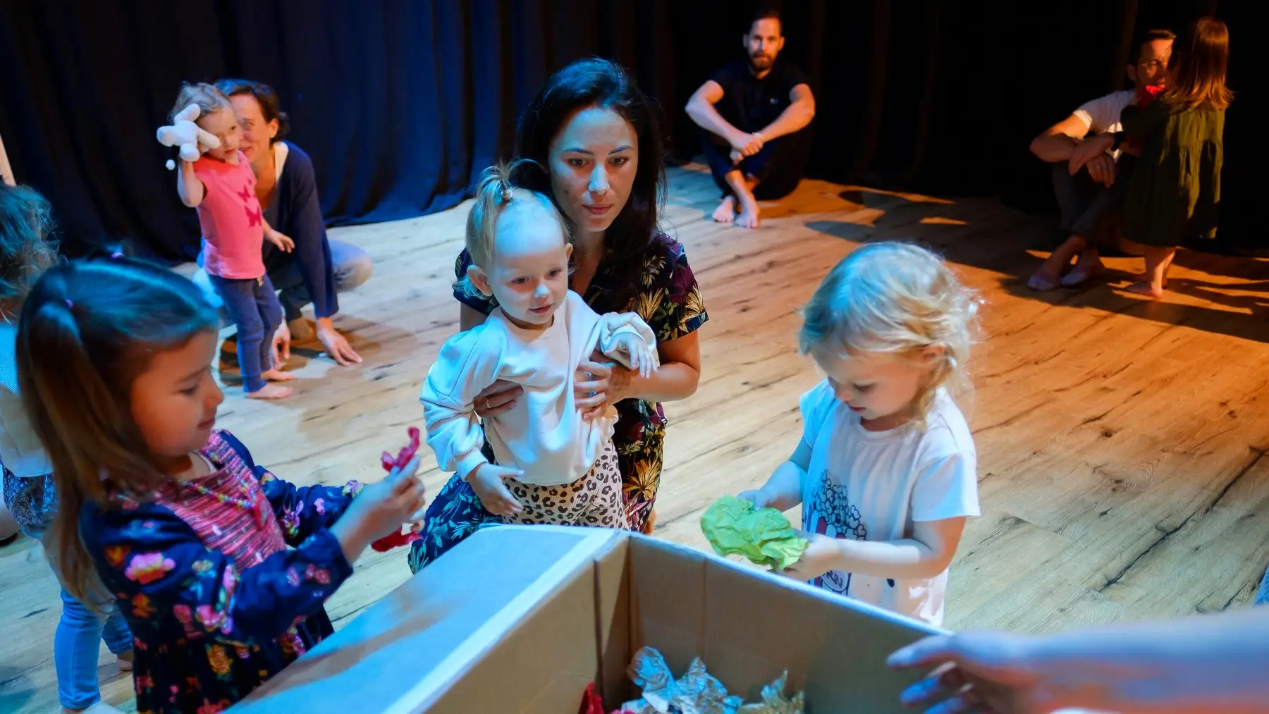Herfstbladeren in de kindervoorstelling
