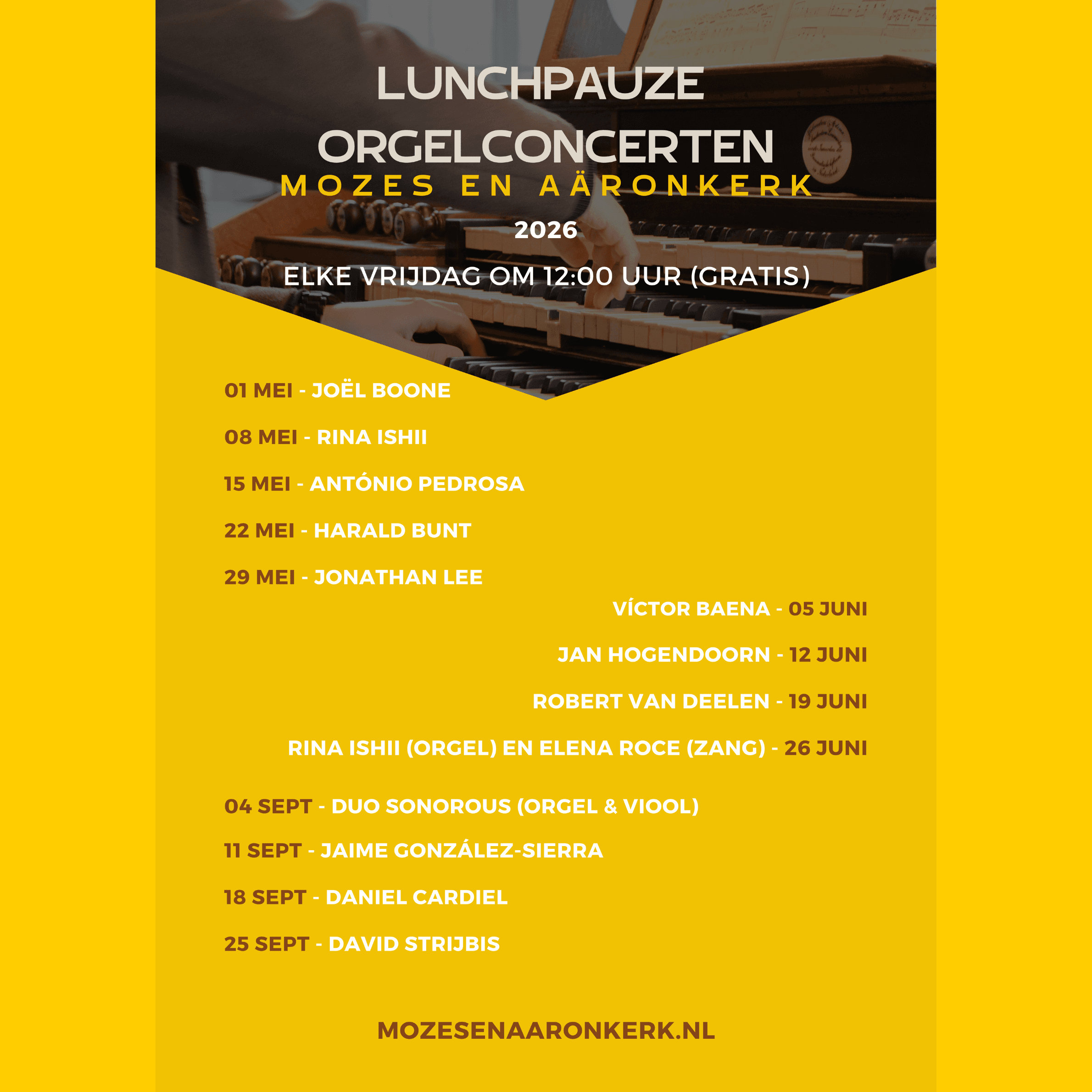 programma lunchpauze concerten