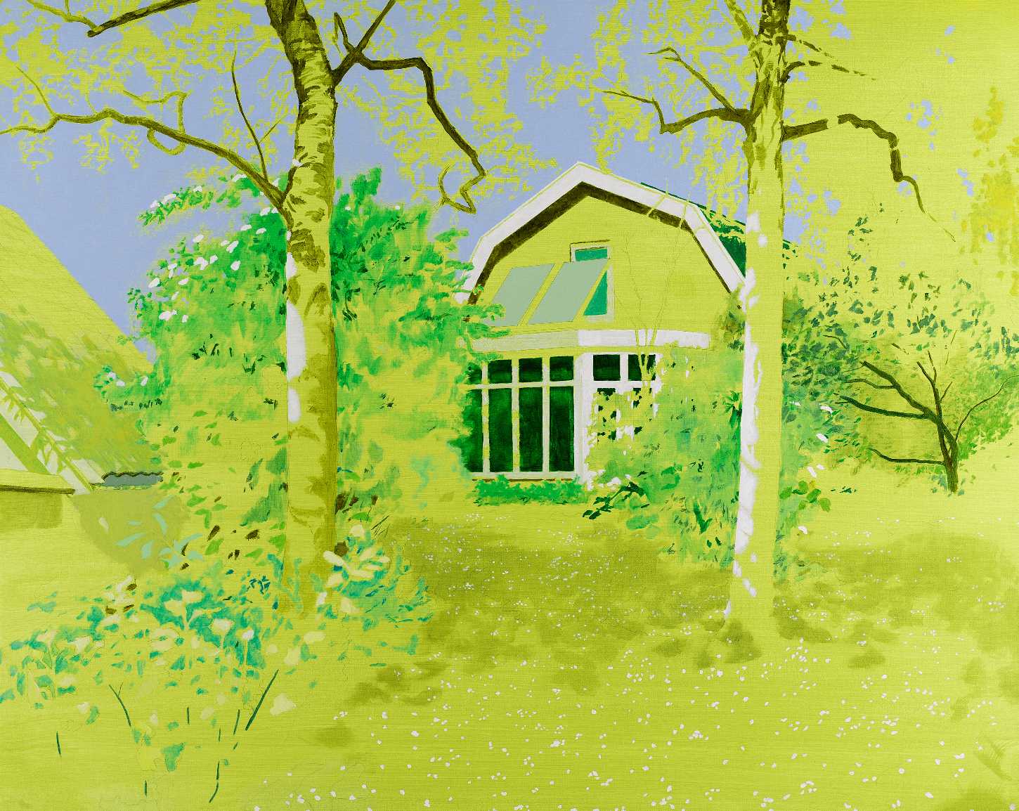 Christiaan Kuitwaard, De seizoenen - Lente, 2021, olieverf op doek, 120 x 120 cm, collectie kunstenaar