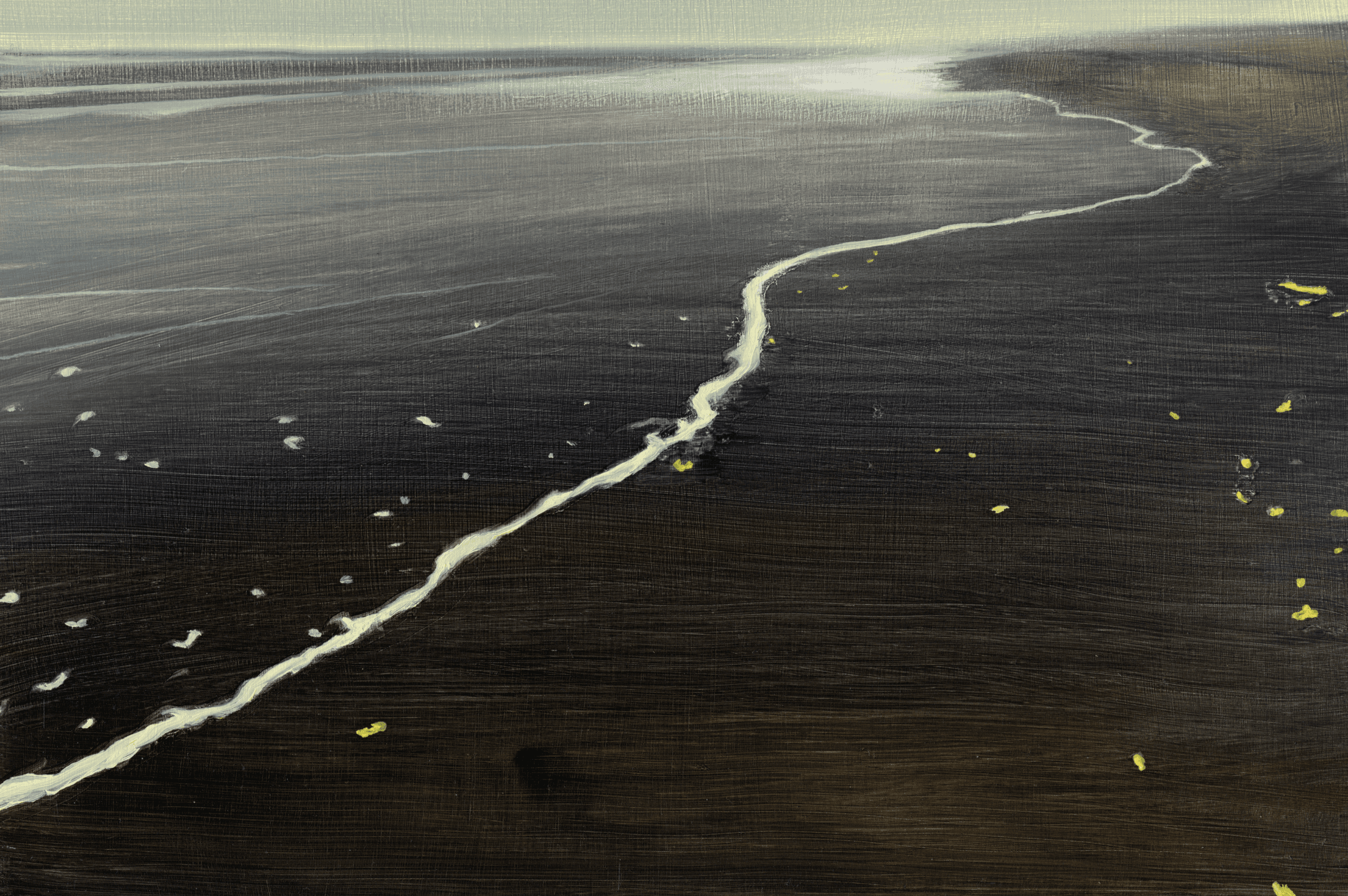 Christiaan Kuitwaard, Nocturne Vlieland, 2026, olieverf op masonite, 20 x 30 cm