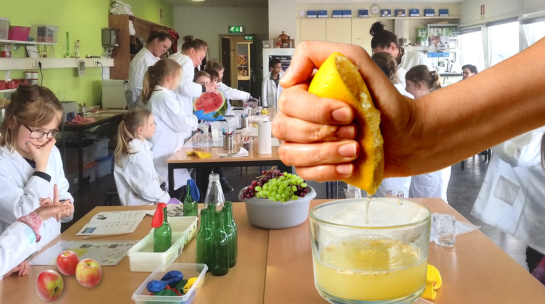 Science Fruit Power in het Hemlab