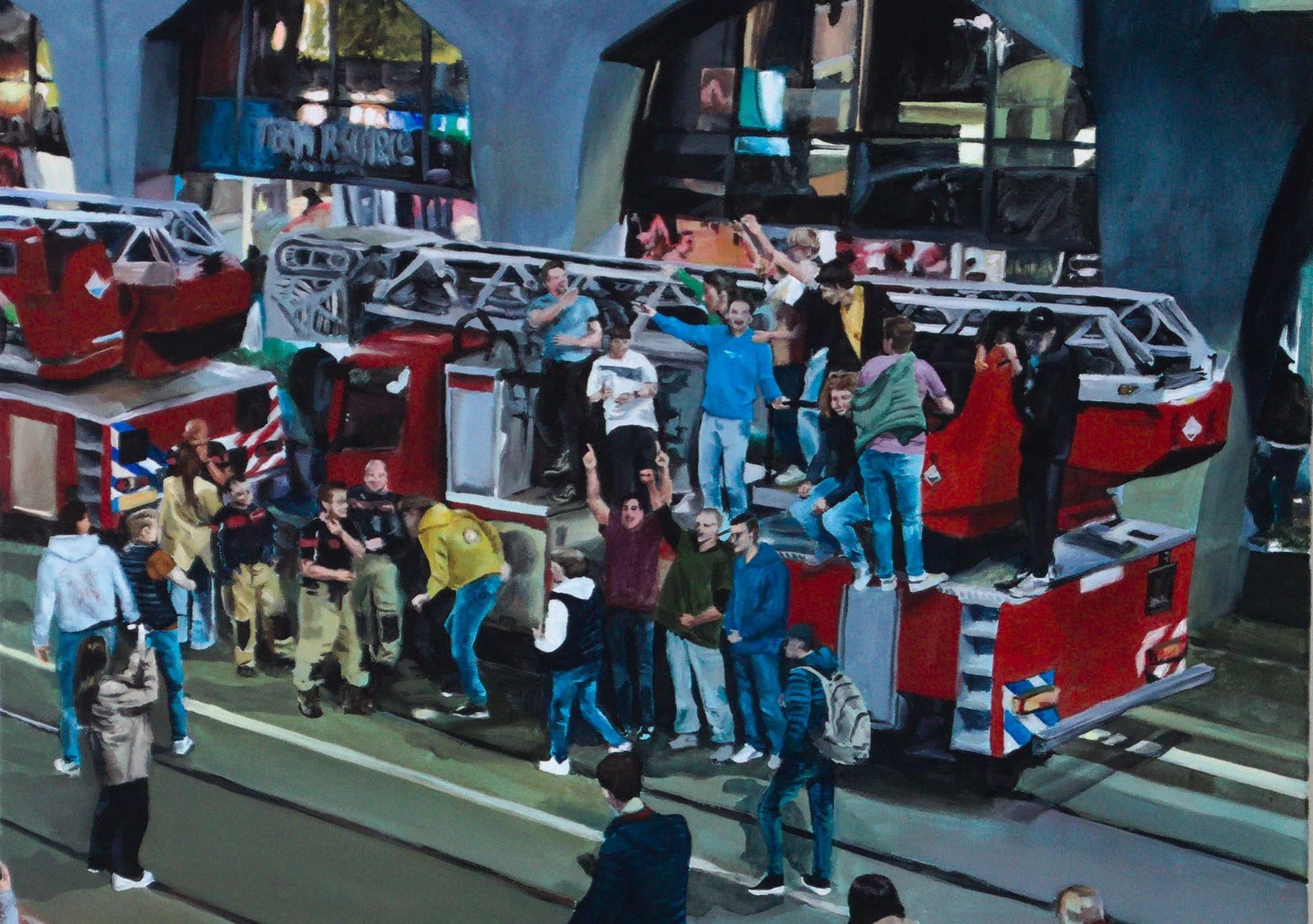 Nona Mooij, Annotatie #3 (detail), schilderij