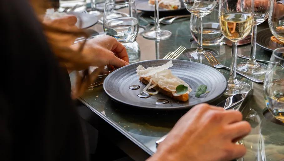 Dining on Amstertram moving restaurant