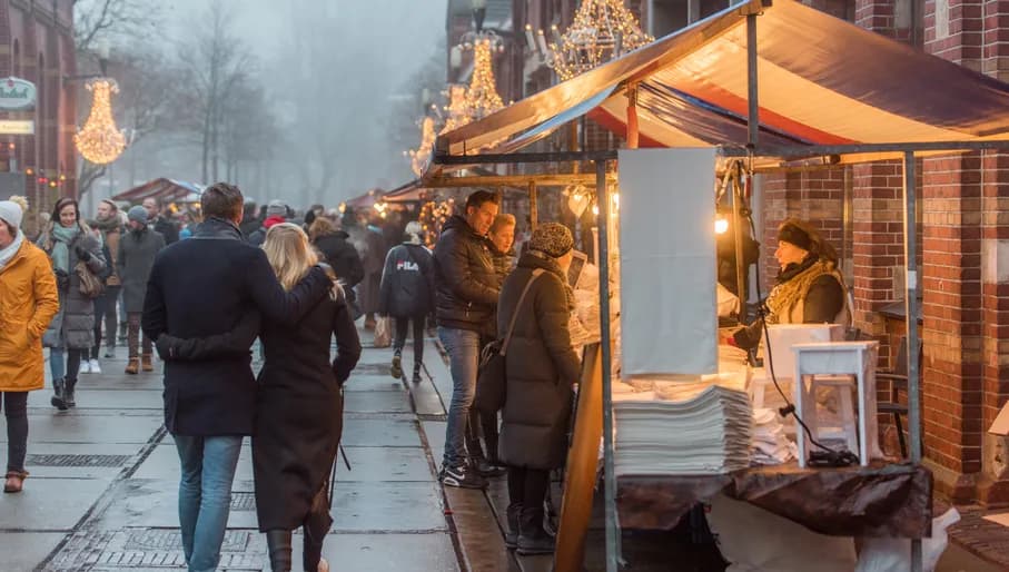 People shopping at the market