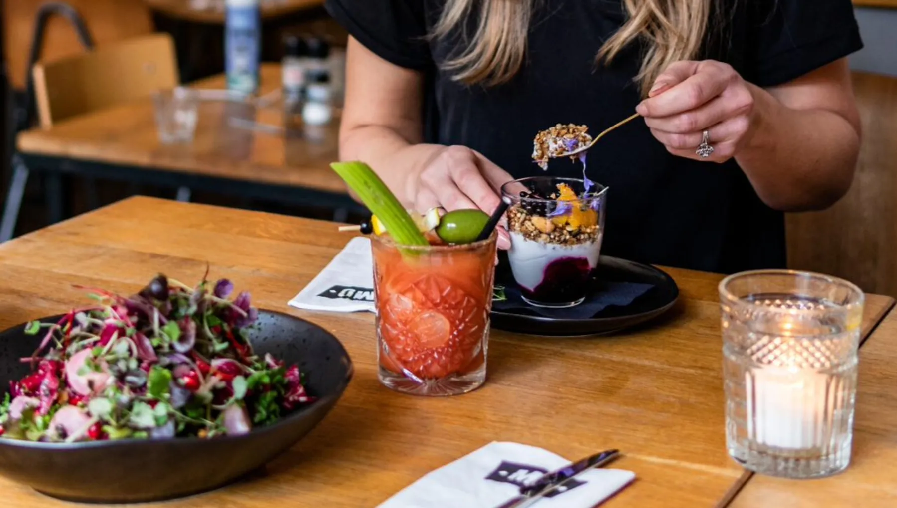 Meatless District restaurant food and drinks