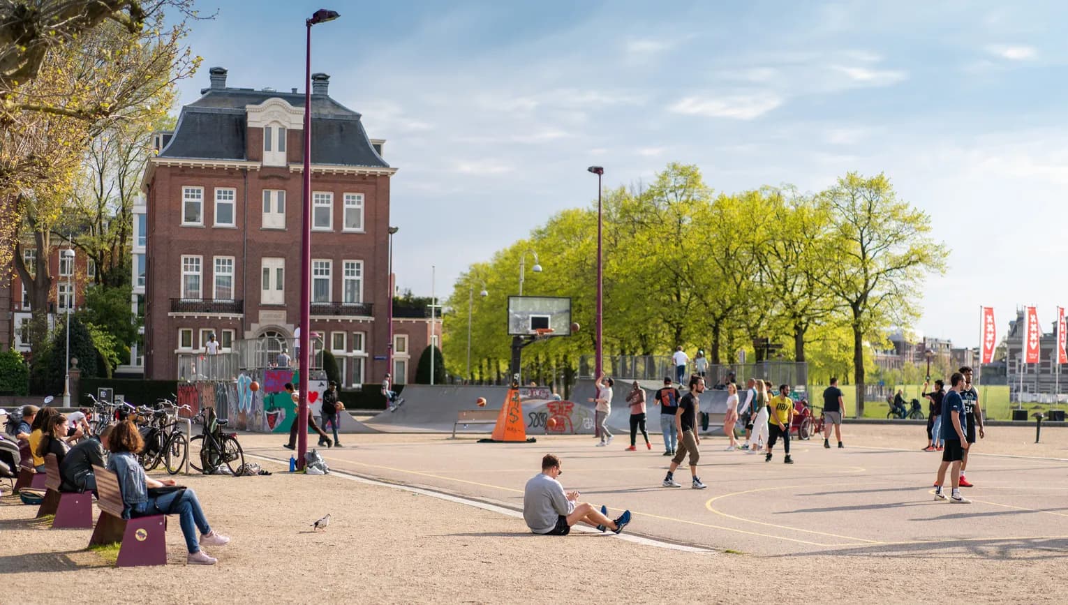 People at playground Museumplein