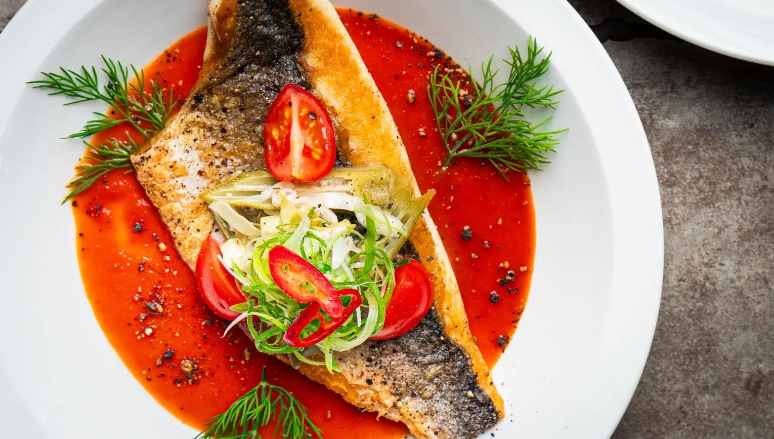 Fish dish at Papa Thang Vietnamese restaurant in Amsterdam Noord