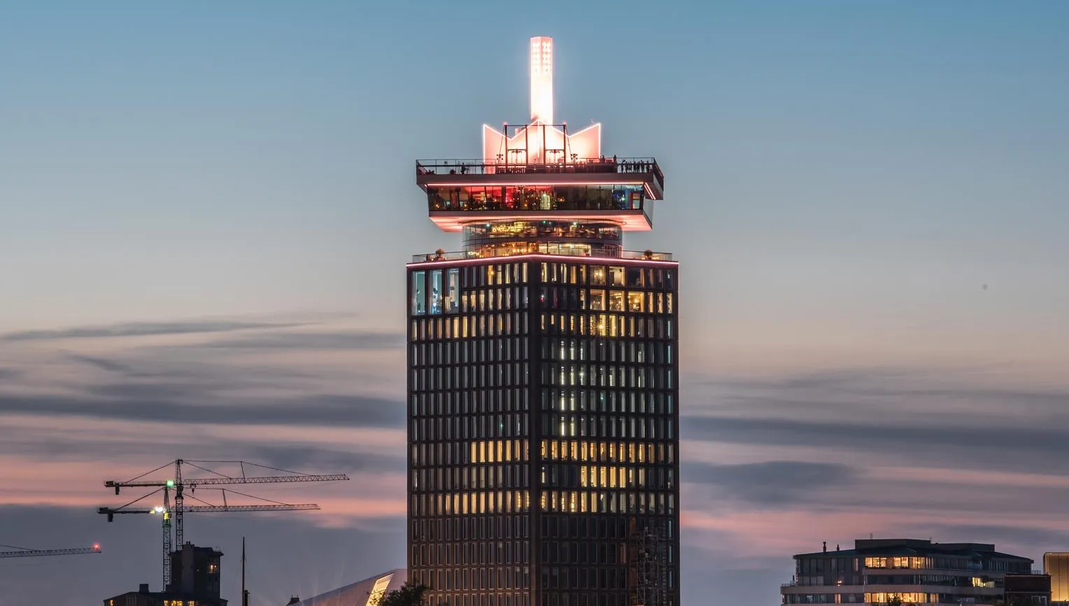 A'DAM Toren at sunset