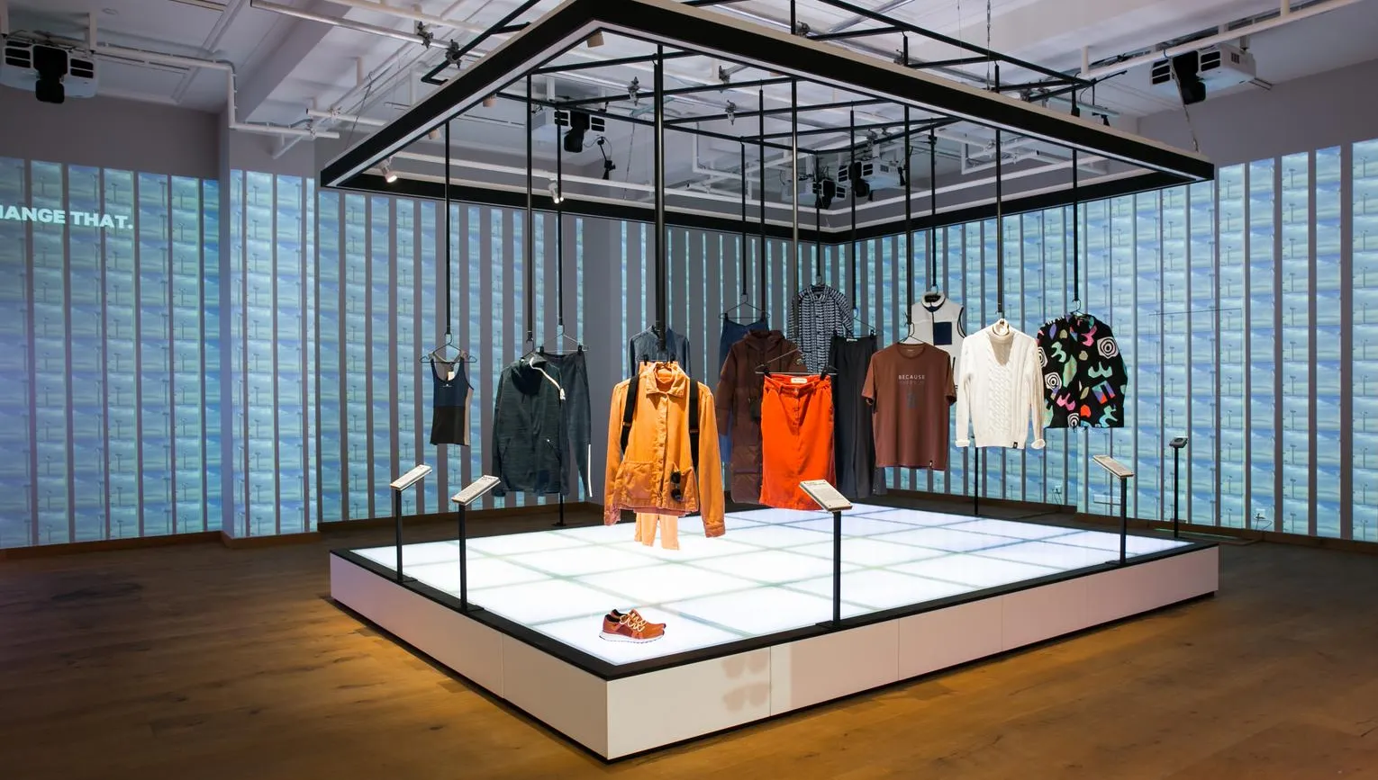 Fashion for Good - clothing display and The Good Shop