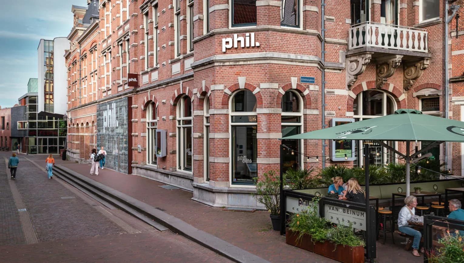 Exterior of PHIL Haarlem concert hall and terrace