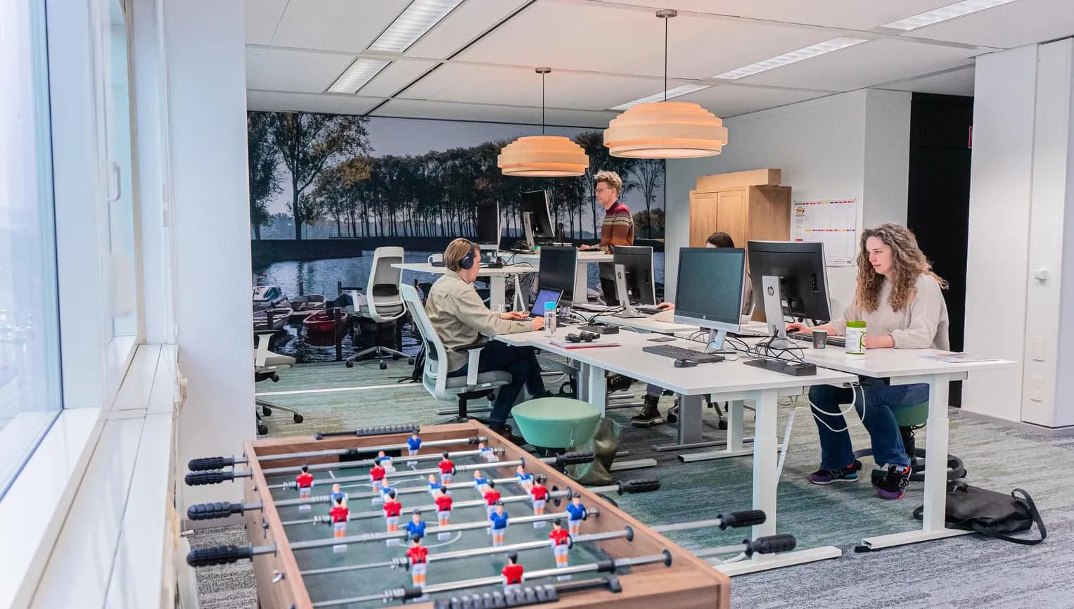People working in the office