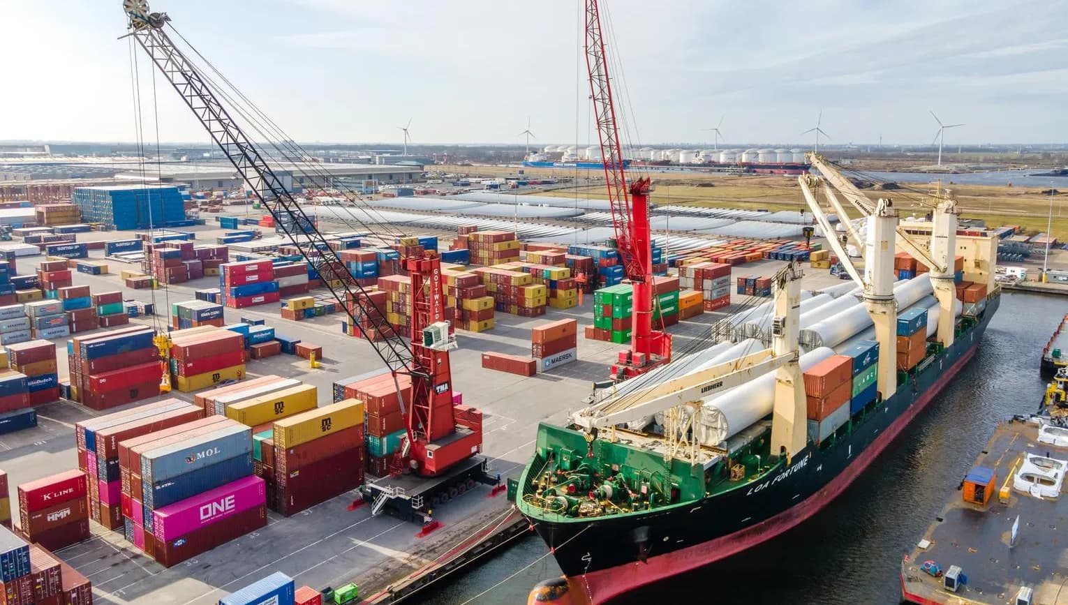 port of amsterdam ships cargo containers