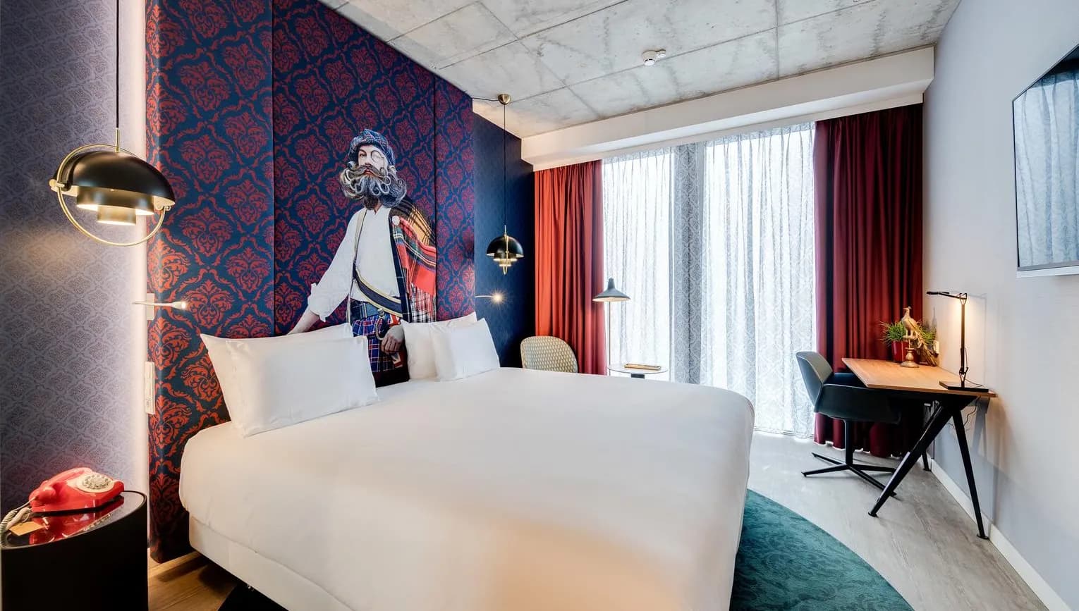 Hotel room of nhow hotel Amsterdam RAI.